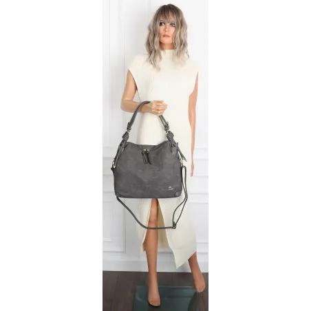 Torebka Damska CHARRO Shopperka Pojemna Duża A4 Modna Torba CH3311 Szara