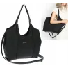 Torebka damska listonoszka worek na ramię duża pojemna torba CH7714 Czarna