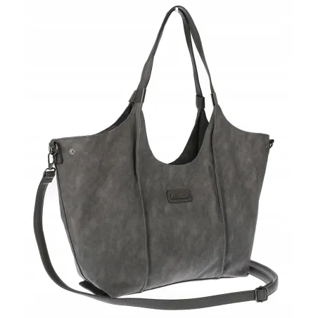 Torebka damska listonoszka worek na ramię duża pojemna torba CH7714 Szara