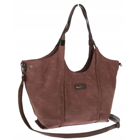 Torebka damska listonoszka worek na ramię duża pojemna CH7714 Czekoladowa