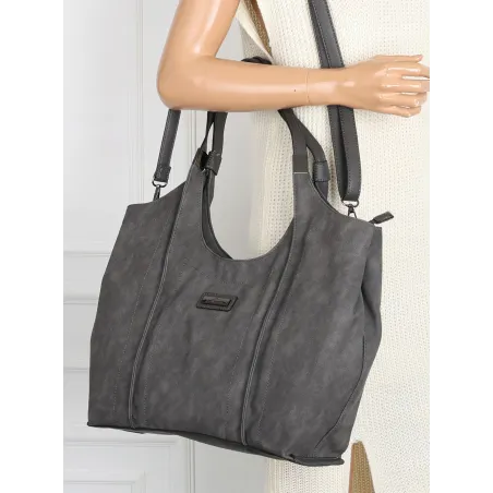 Torebka damska listonoszka worek na ramię duża pojemna torba CH7714 Szara