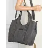 Torebka damska listonoszka worek na ramię duża pojemna torba CH7714 Szara