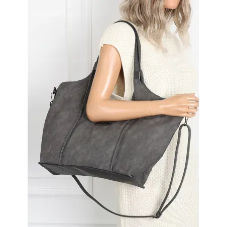 Torebka damska listonoszka worek na ramię duża pojemna torba CH7714 Szara
