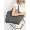 Torebka damska listonoszka worek na ramię duża pojemna torba CH7714 Szara