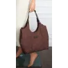 Torebka damska listonoszka worek na ramię duża pojemna CH7714 Czekoladowa