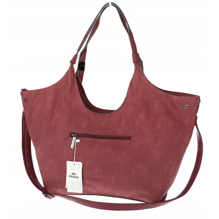 Torebka damska listonoszka worek na ramię duża pojemna torba CH7714 Bordowa
