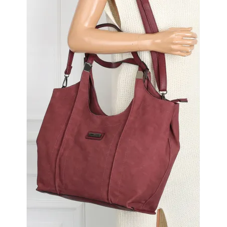 Torebka damska listonoszka worek na ramię duża pojemna torba CH7714 Bordowa