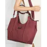 Torebka damska listonoszka worek na ramię duża pojemna torba CH7714 Bordowa