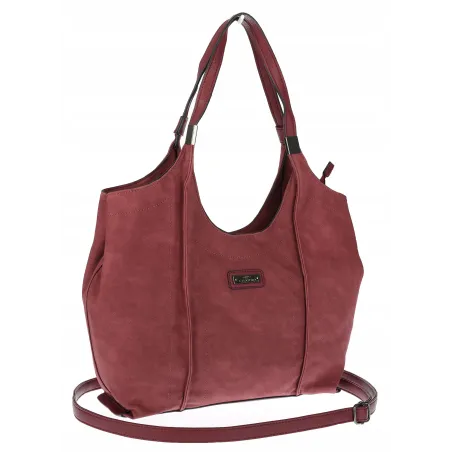 Torebka damska listonoszka worek na ramię duża pojemna torba CH7714 Bordowa