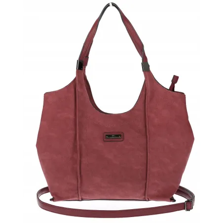 Torebka damska listonoszka worek na ramię duża pojemna torba CH7714 Bordowa