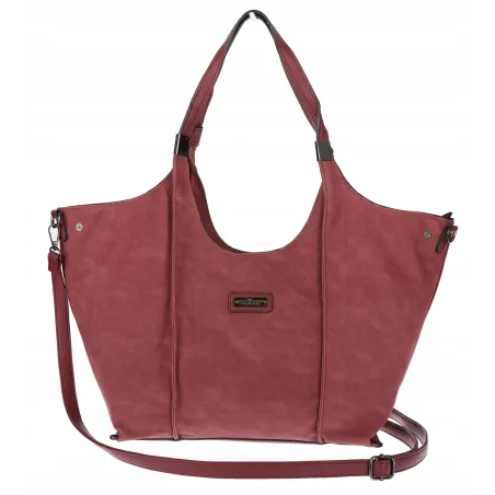 Torebka damska listonoszka worek na ramię duża pojemna torba CH7714 Bordowa