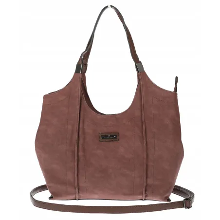 Torebka damska listonoszka worek na ramię duża pojemna CH7714 Czekoladowa