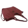 Torebka damska listonoszka worek na ramię duża pojemna torba CH7714 Bordowa