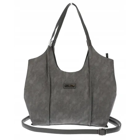 Torebka damska listonoszka worek na ramię duża pojemna torba CH7714 Szara