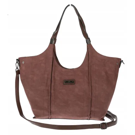 Torebka damska listonoszka worek na ramię duża pojemna CH7714 Czekoladowa