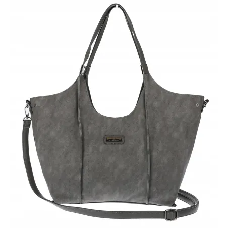 Torebka damska listonoszka worek na ramię duża pojemna torba CH7714 Szara