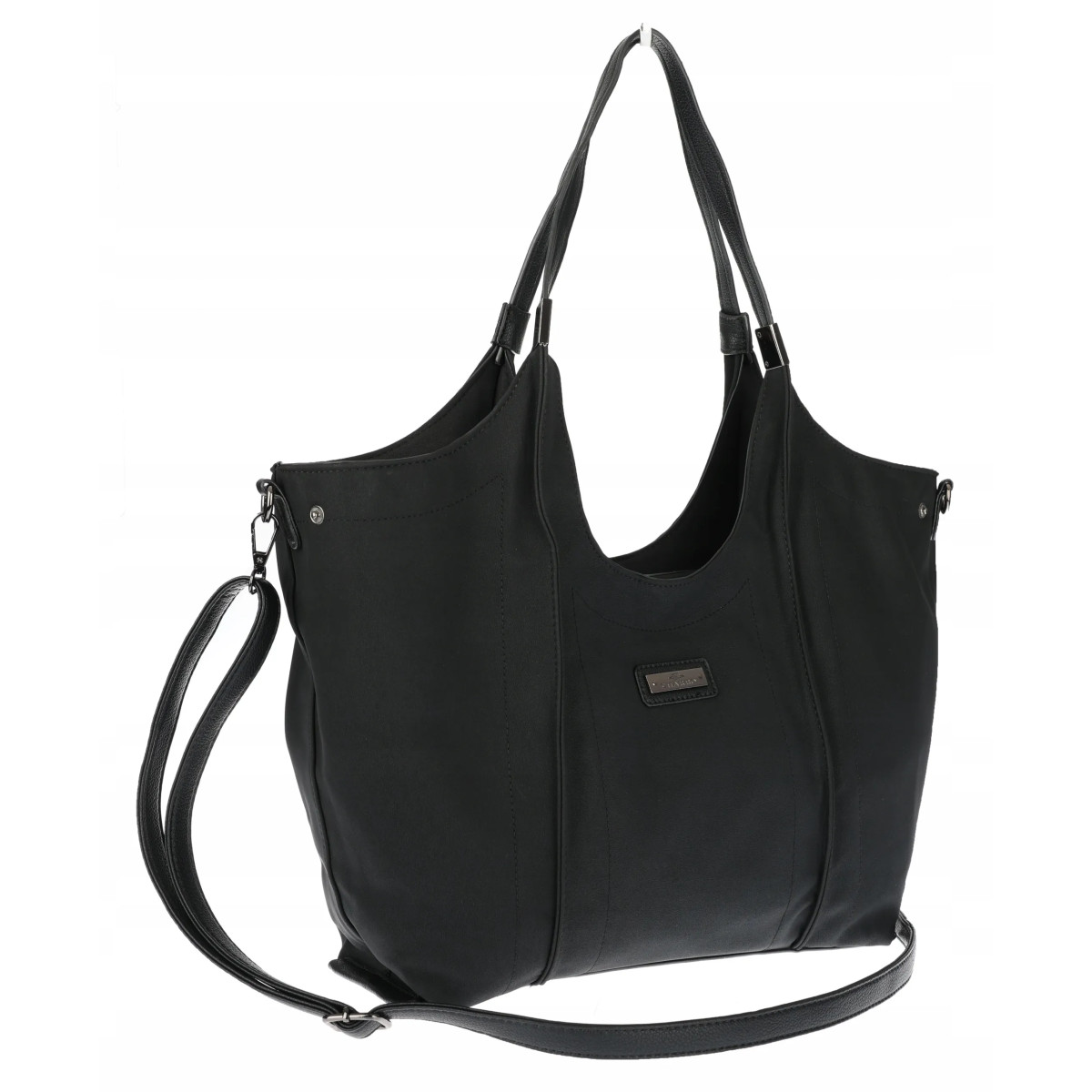 Torebka damska listonoszka worek na ramię duża pojemna torba CH7714 Czarna