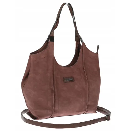 Torebka damska listonoszka worek na ramię duża pojemna CH7714 Czekoladowa