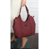 Torebka damska listonoszka worek na ramię duża pojemna torba CH7714 Bordowa