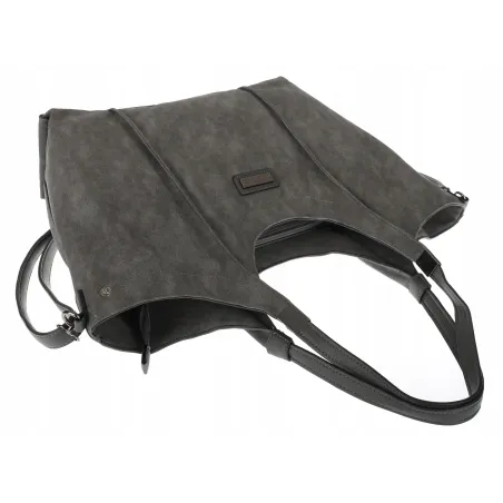 Torebka damska listonoszka worek na ramię duża pojemna torba CH7714 Szara