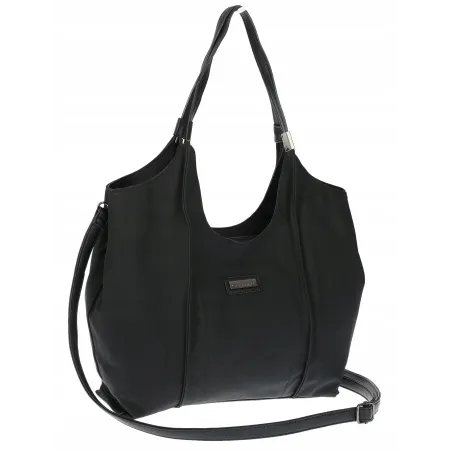 Torebka damska listonoszka worek na ramię duża pojemna torba CH7714 Czarna
