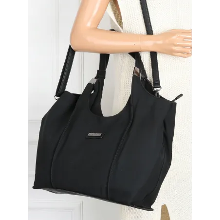 Torebka damska listonoszka worek na ramię duża pojemna torba CH7714 Czarna