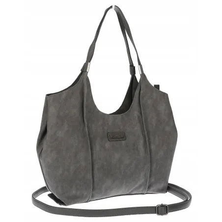 Torebka damska listonoszka worek na ramię duża pojemna torba CH7714 Szara