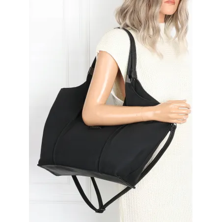 Torebka damska listonoszka worek na ramię duża pojemna torba CH7714 Czarna