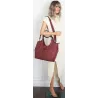 Torebka damska listonoszka worek na ramię duża pojemna torba CH7714 Bordowa