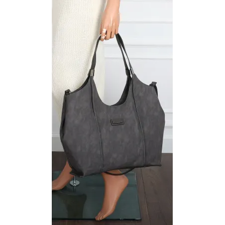 Torebka damska listonoszka worek na ramię duża pojemna torba CH7714 Szara