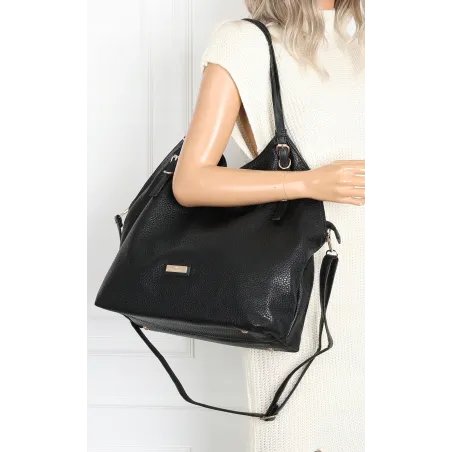 Torebka Damska listonoszka worek na ramię duża pojemna torba CH5526 Czarna