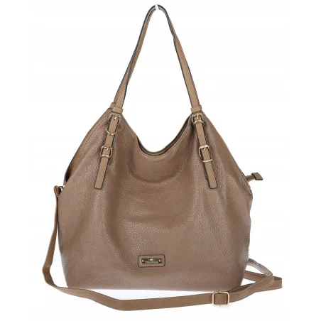 Torebka Damska listonoszka worek na ramię duża pojemna torba CH5526 Brązowa