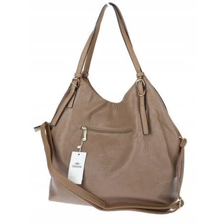 Torebka Damska listonoszka worek na ramię duża pojemna torba CH5526 Brązowa