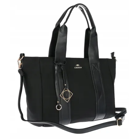 Torebka Damska Shopperka Pojemna Duża A4 Modna Torba kuferek CH339 Czarna