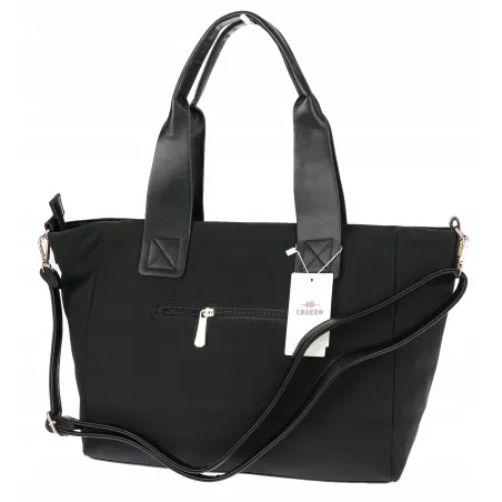 Torebka Damska Shopperka Pojemna Duża A4 Modna Torba kuferek CH339 Czarna