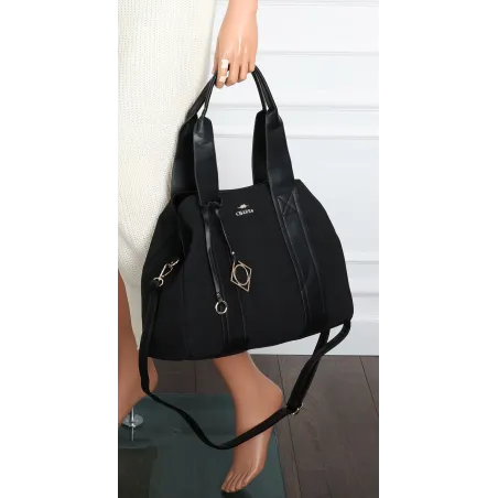 Torebka Damska Shopperka Pojemna Duża A4 Modna Torba kuferek CH339 Czarna