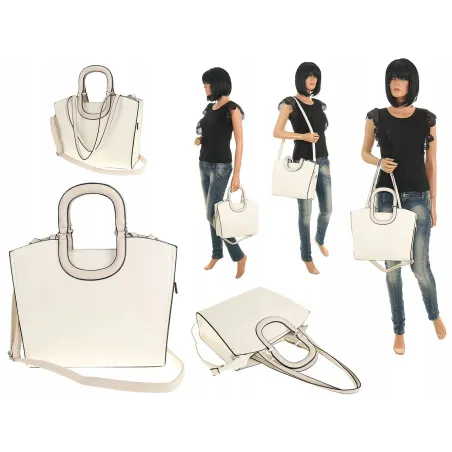 Maria C. Torebka Damska kuferek listonoszka Biała MC664 white