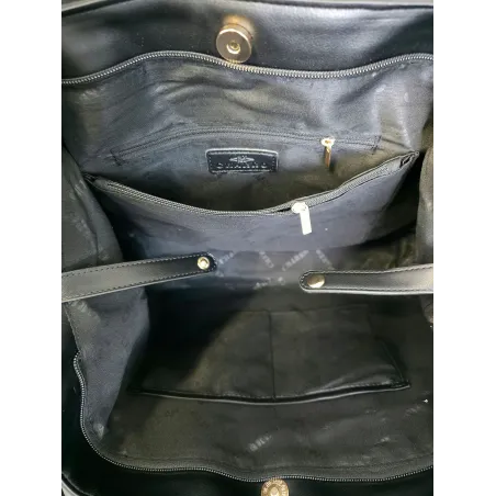 Torebka Damska Shopperka Pojemna Duża A4 Modna Torba kuferek CH339 Czarna