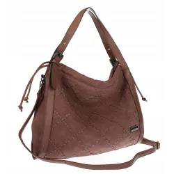 Torebka Damska Listonoszka Shopper Torba na Ramię Worek CH6686 Czekoladowa