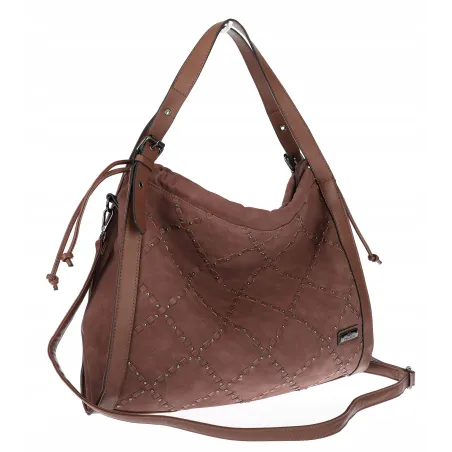 Torebka Damska Listonoszka Shopper Torba na Ramię Worek CH6686 Czekoladowa