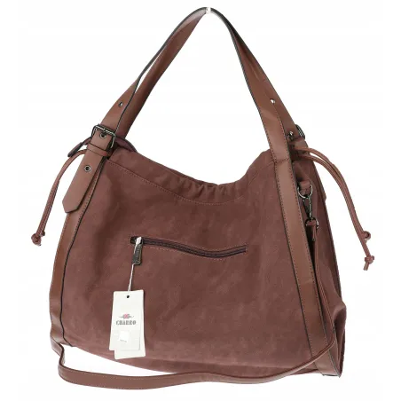 Torebka Damska Listonoszka Shopper Torba na Ramię Worek CH6686 Czekoladowa