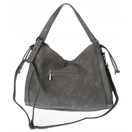 Torebka Damska Listonoszka Shopper Duża Torba na Ramię Worek CH6686 Szara
