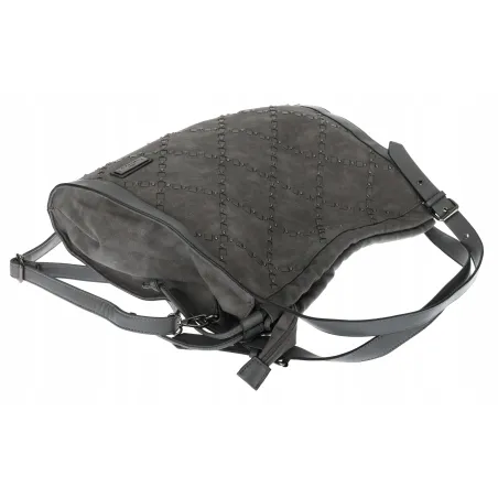 Torebka Damska Listonoszka Shopper Duża Torba na Ramię Worek CH6686 Szara