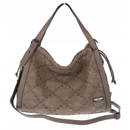 Torebka Damska Listonoszka Shopper Torba na Ramię Worek CH6686 Brązowa