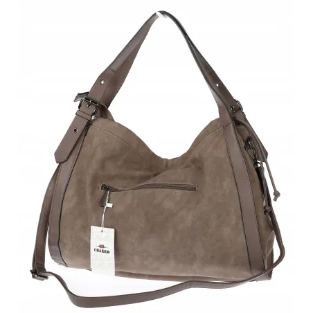 Torebka Damska Listonoszka Shopper Torba na Ramię Worek CH6686 Brązowa