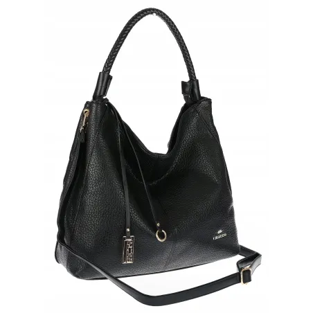 Torebka Damska listonoszka worek na ramię duża pojemna torba CH3324 Czarna