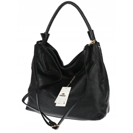 Torebka Damska listonoszka worek na ramię duża pojemna torba CH3324 Czarna
