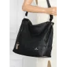 Torebka Damska listonoszka worek na ramię duża pojemna torba CH3324 Czarna