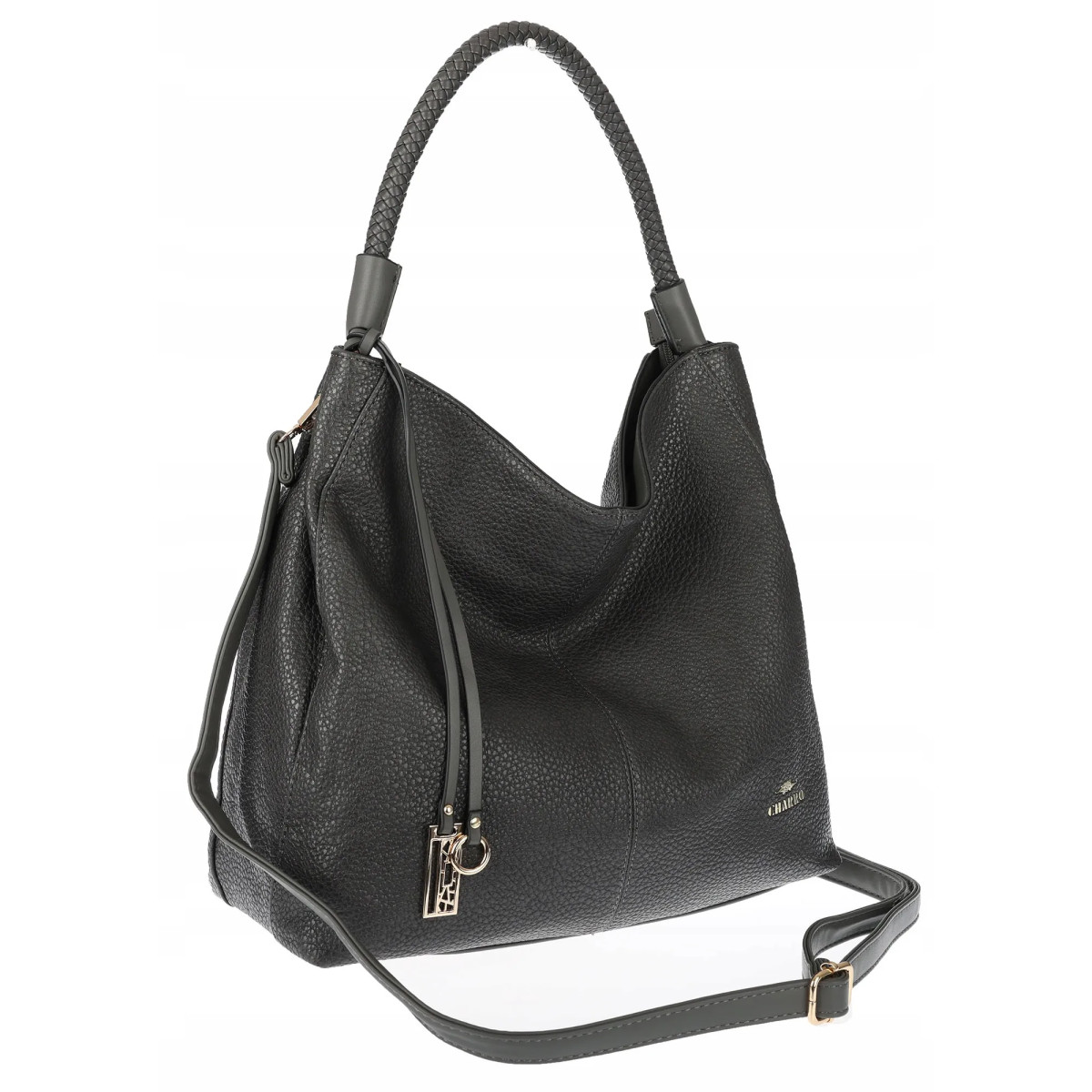 Torebka Damska listonoszka worek na ramię duża pojemna torba CH3324 Szary