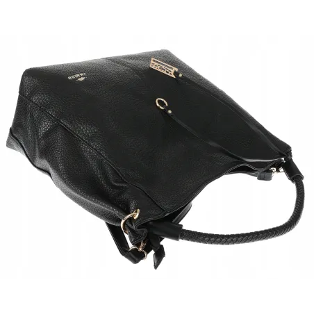 Torebka Damska listonoszka worek na ramię duża pojemna torba CH3324 Czarna